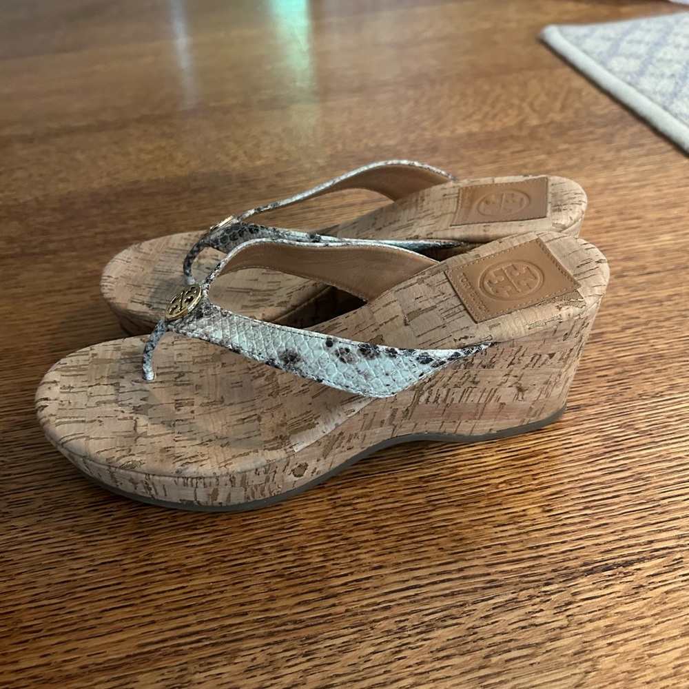 Tory Burch wedge flip flop sandal